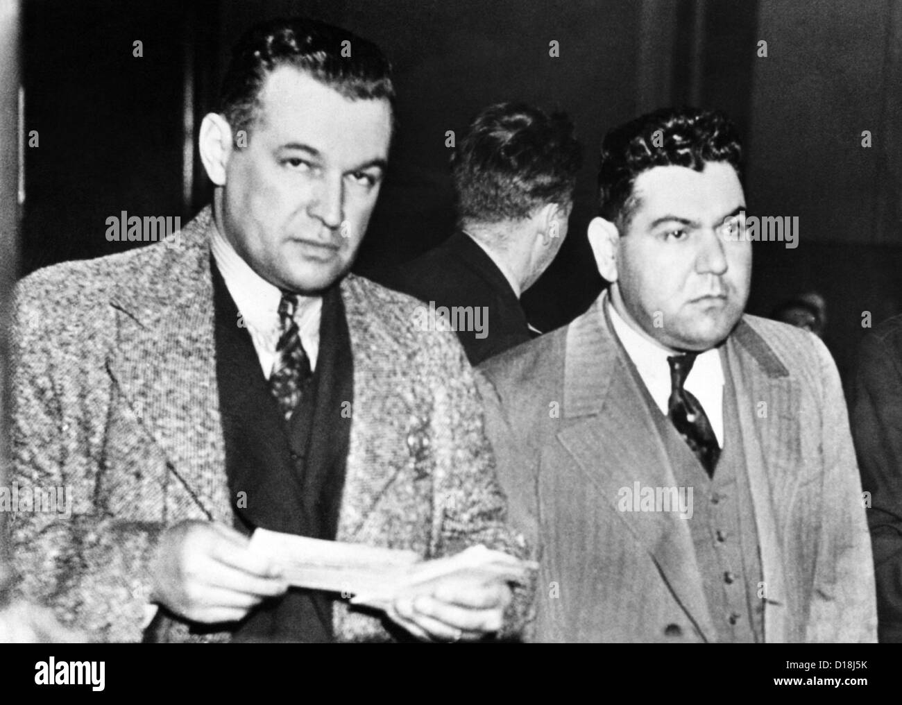Joseph Accurso (rechts) von Cleveland in Brooklyn vor Gericht. Er ist bekannt als der "Al Capone von Cleveland", und wollte in Akron/Canton Stockfoto