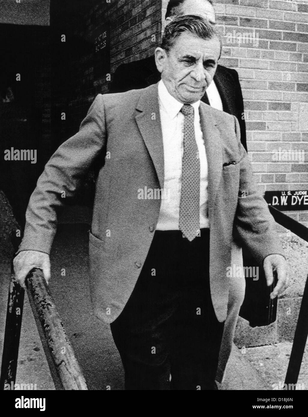Meyer Lansky überlässt Bundesgericht 19. Juli 1973 nach Schriftsatz unschuldigen zwei Grafen von Steuerhinterziehung. Die renommierte Stockfoto
