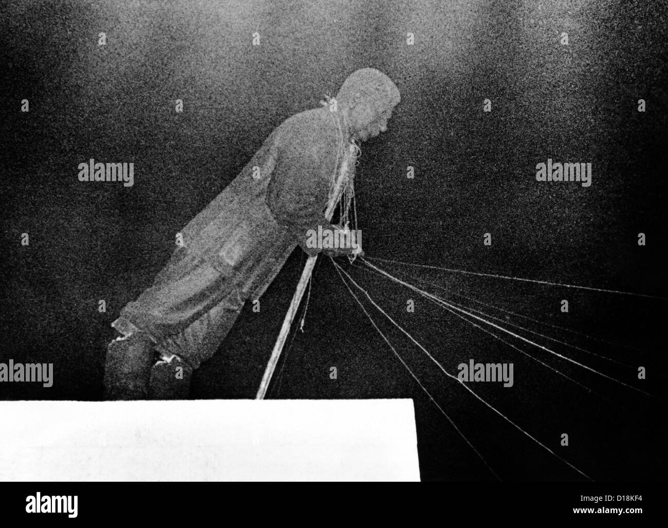 Der Ungarn-Aufstand 1956. Eine Statue von Joseph Stalin wurde am ersten Tag der Revolte gegen die Sowjetherrschaft abgerissen. Die Stockfoto