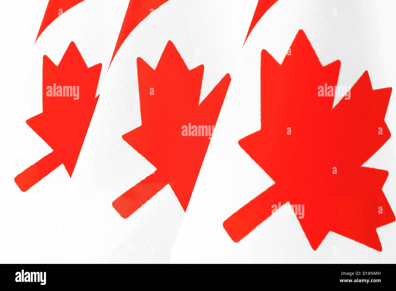 Kanada-flags, isoliert auf weißem Hintergrund Stockfoto