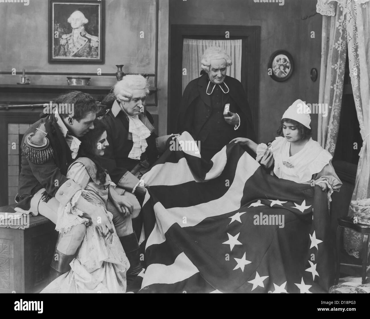 Bewundern Sie die Betsy Ross flag Stockfoto