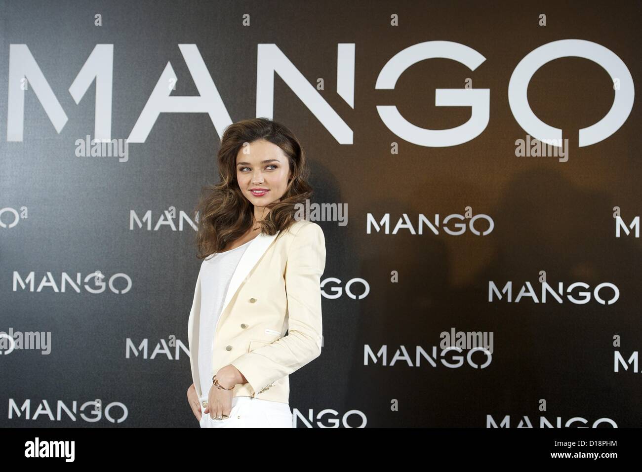 Madrid, Madrid, Spanien - australische Model Miranda Kerr besucht ein Fototermin für neue Image der Mango-Frühjahr/Sommer Kollektion 2013 Villamagna Hotel am 10. Dezember 2012 in Madrid (Credit-Bild: © Jack Abuin/ZUMAPRESS.com) Stockfoto