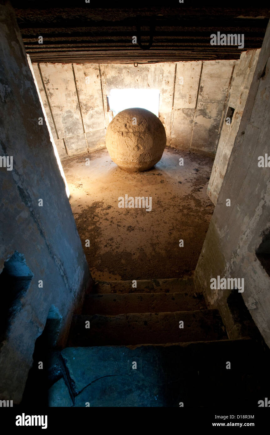 In einem deutschen Bunker auf Alderney, Kanalinseln Stockfoto