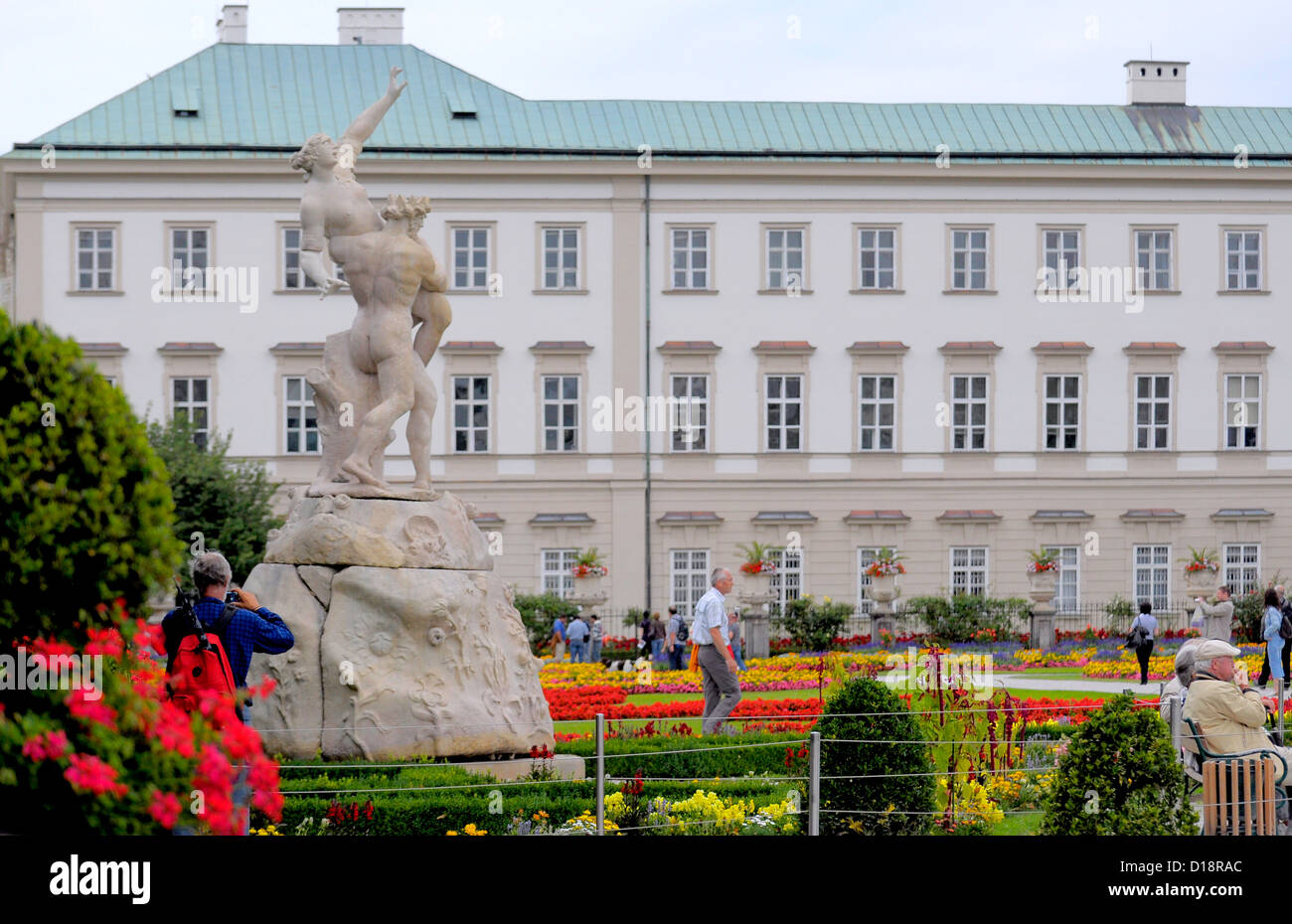 Österreich, Salzburg, Schloss Mirabell, Statue Im Mirabellgarten, Statue Im Mirabellgarten, Stockfoto