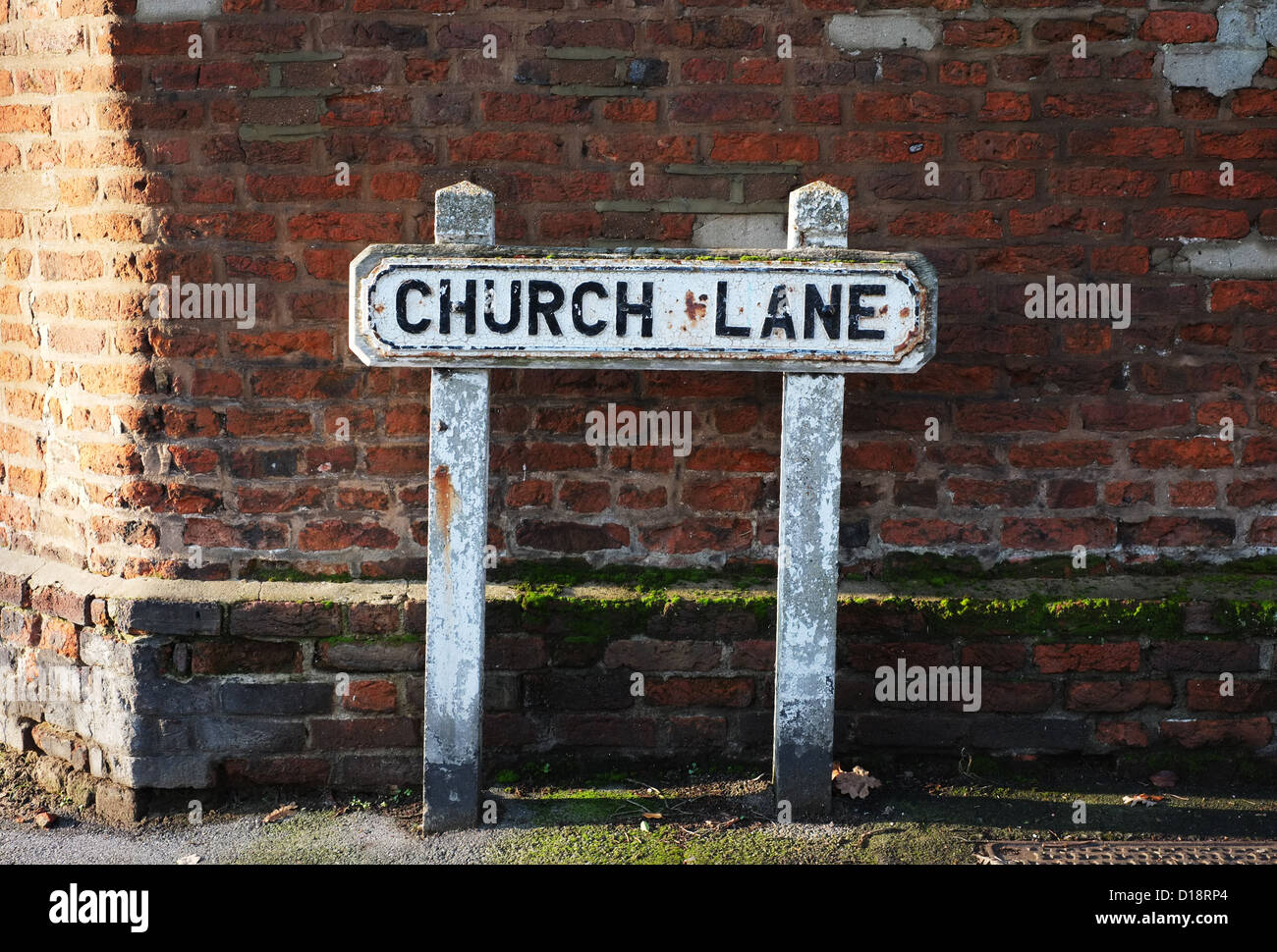 Straßenschild in England Stockfoto