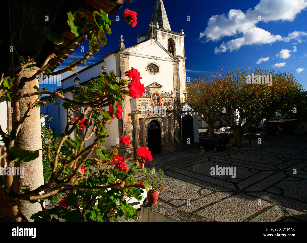 Obidos - mittelalterliche ummauerte Stadt Portugals, nördlich von Lissabon Stockfoto