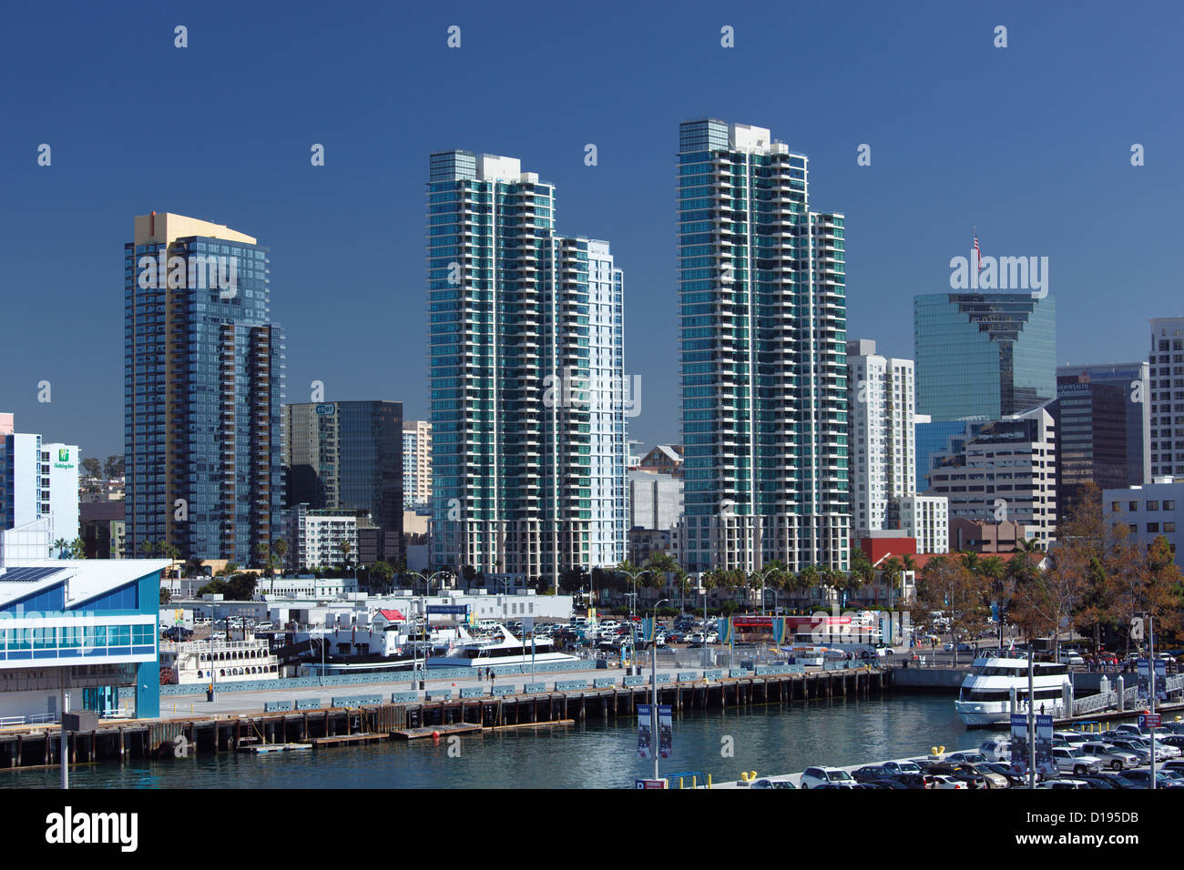 Hafen und Stadt Skyline in San Diego, Kalifornien, USA. Stockfoto