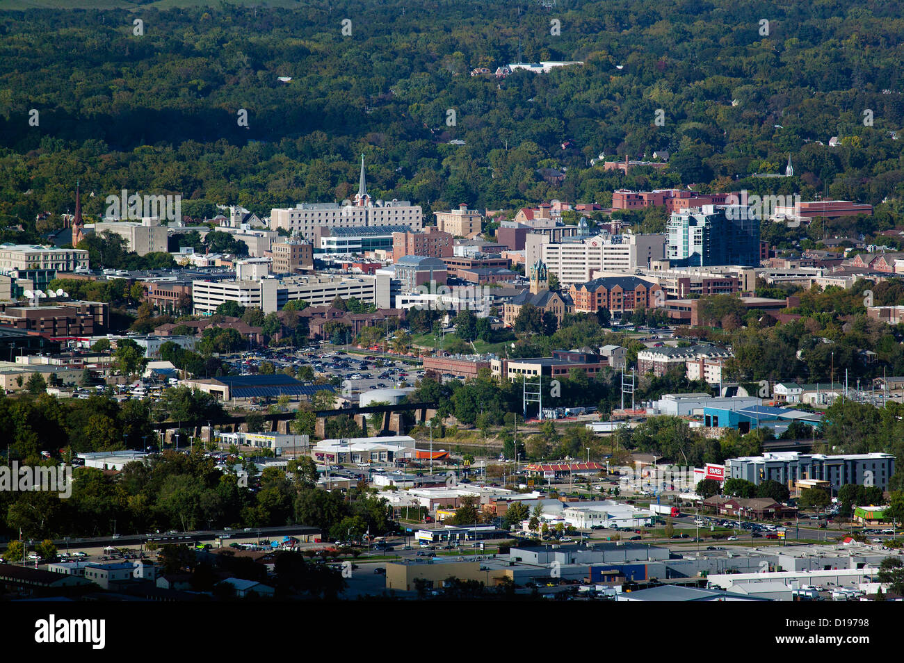 Luftaufnahme Iowa City, Iowa, USA Stockfoto