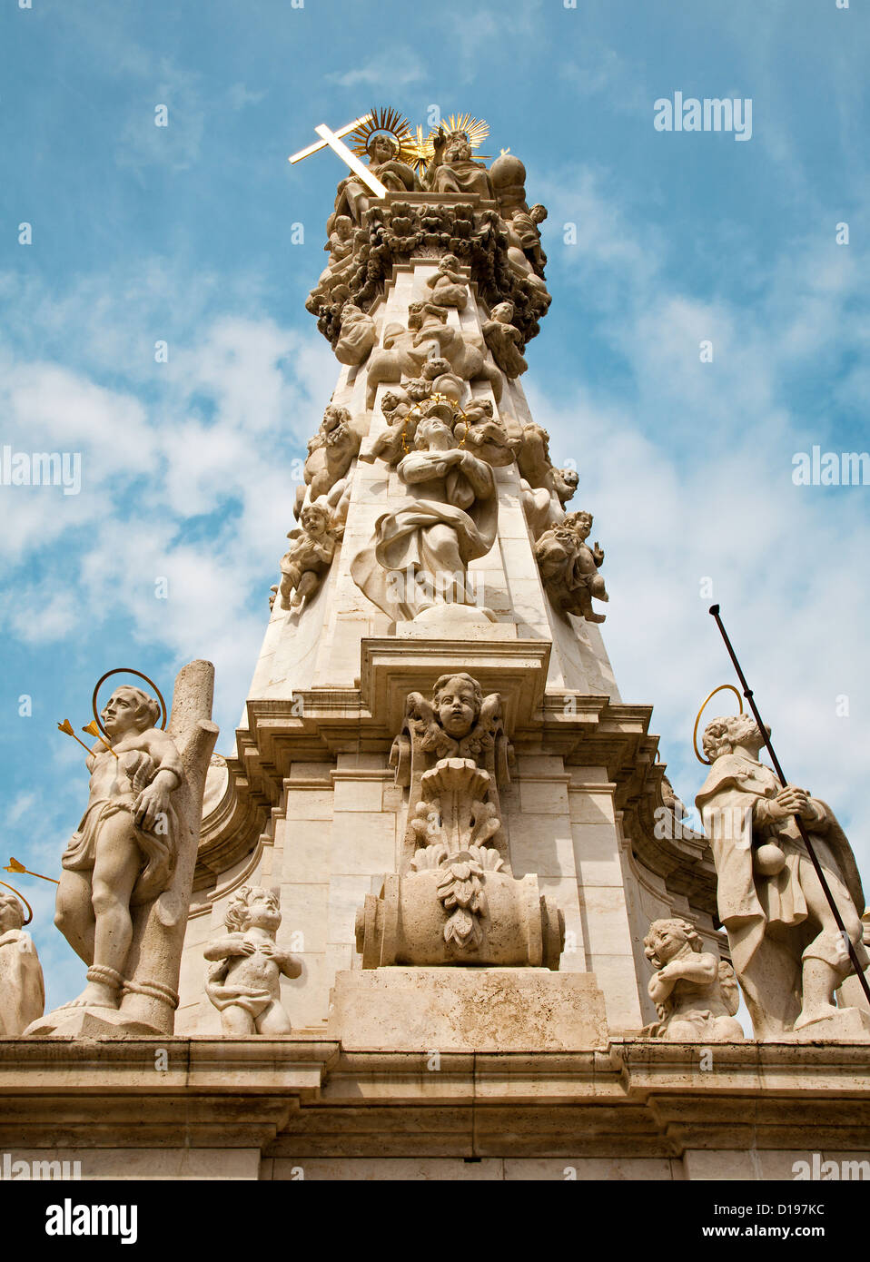 Barocke Dreifaltigkeitssäule in Budapest Stockfoto