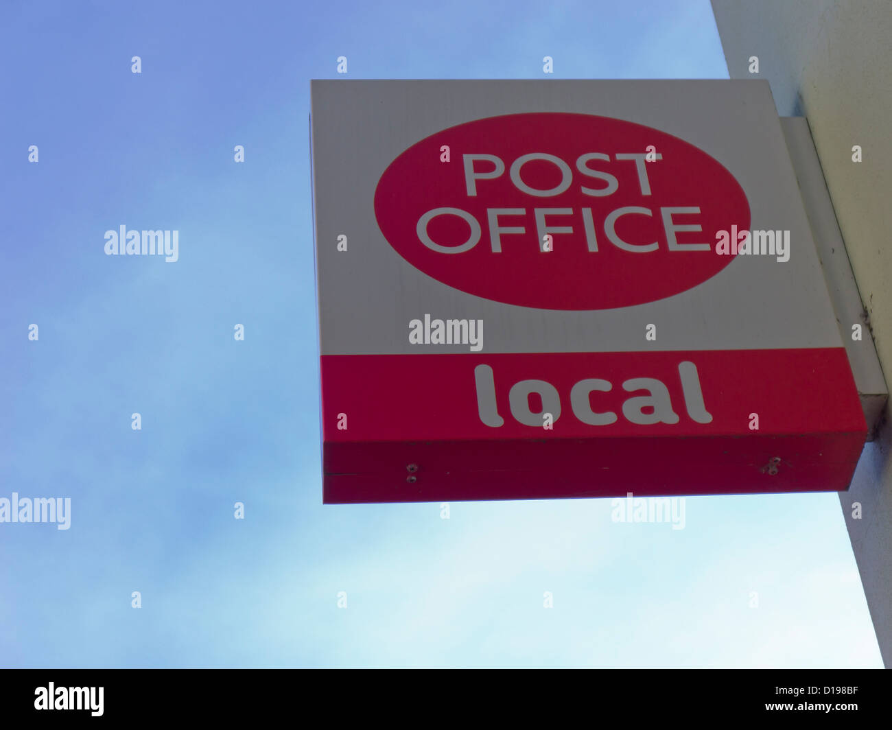 Postamt lokale Zeichen. Stockfoto
