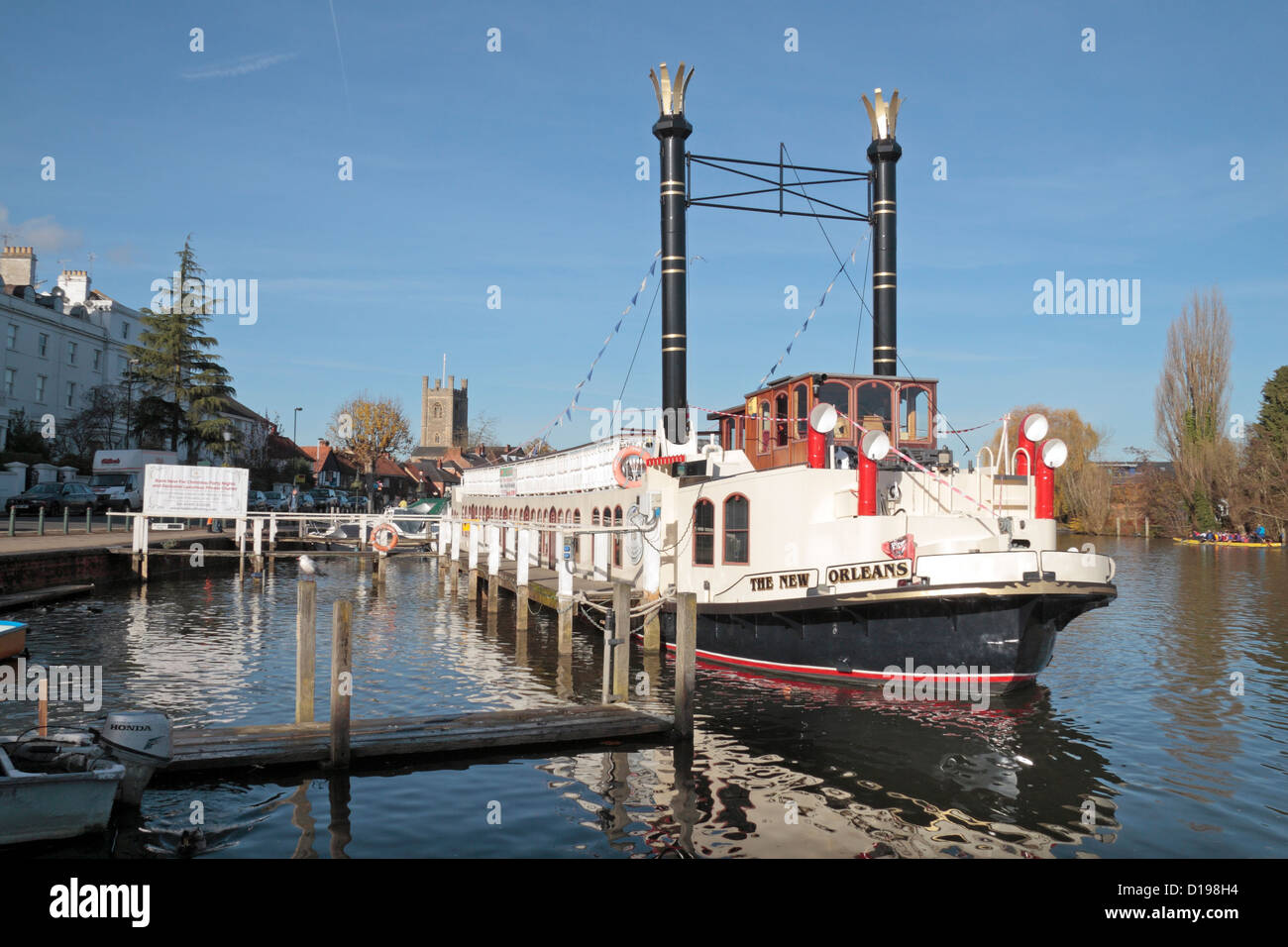 "New Orleans" Raddampfer festgemacht an der Themse in Henley on Thames, Oxfordshire, Vereinigtes
