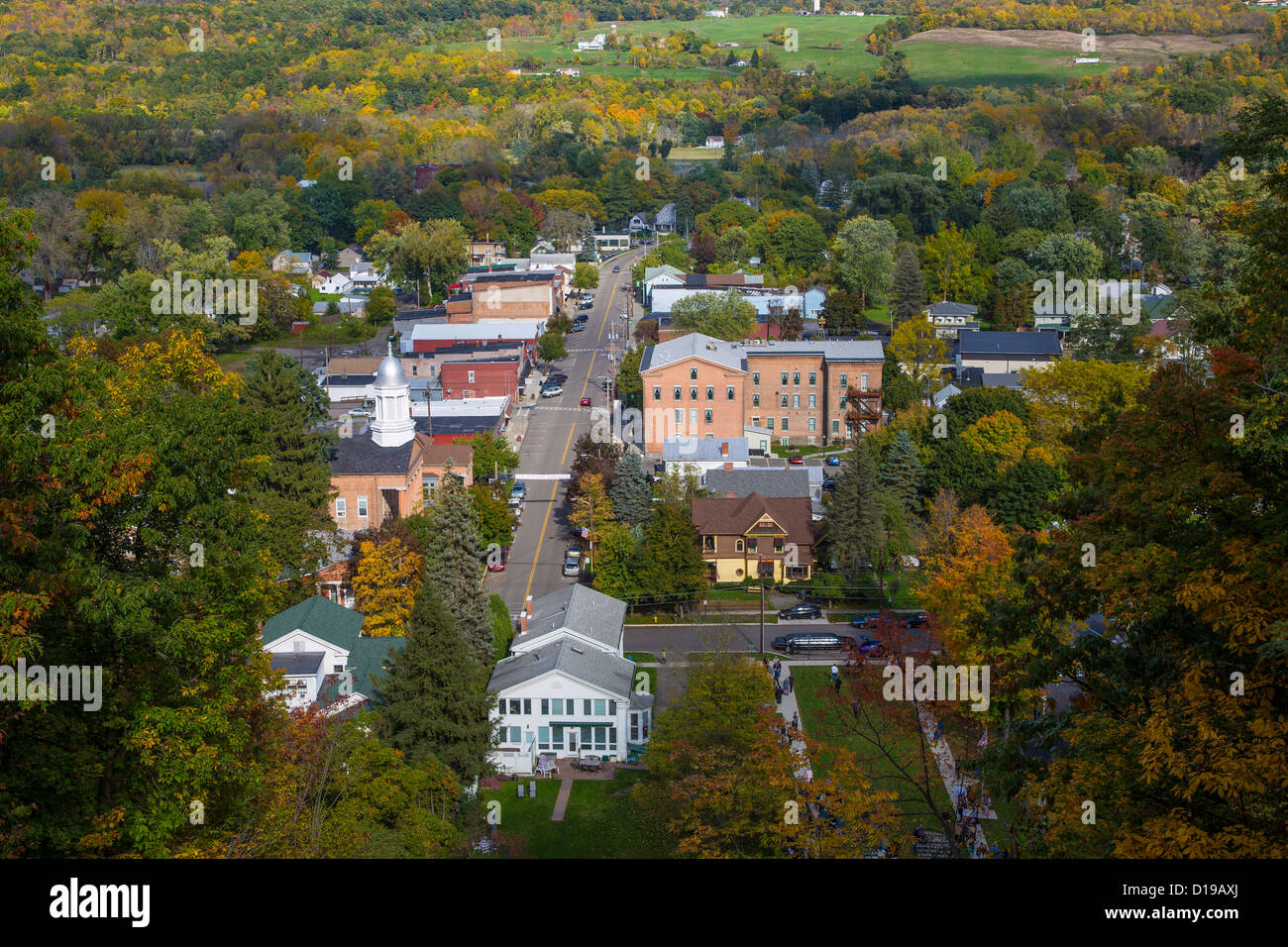Dorf von Montour verliebt sich in die Finger Lakes Region von New York Stockfoto