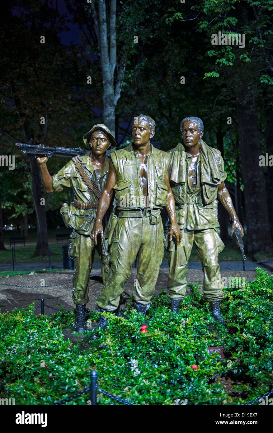 Die drei Soldaten, Skulptur von US-Malers und Bildhauers Frederick Hart porträtiert drei US-kämpfenden Männer im Vietnam-Krieg Stockfoto