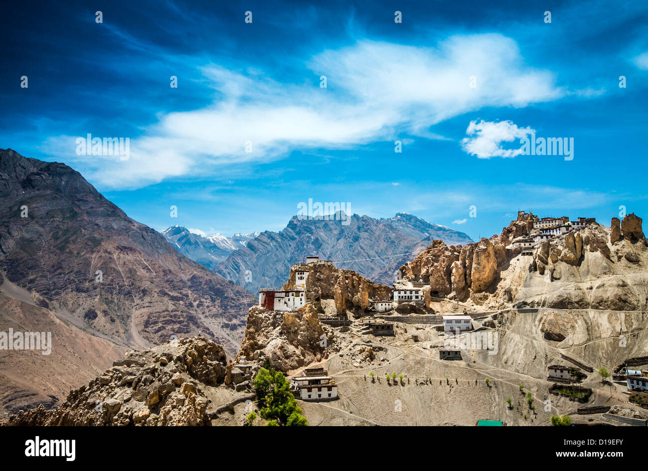 Dhankar Gompa. Spiti Valley, Himachal Pradesh, Indien Stockfoto