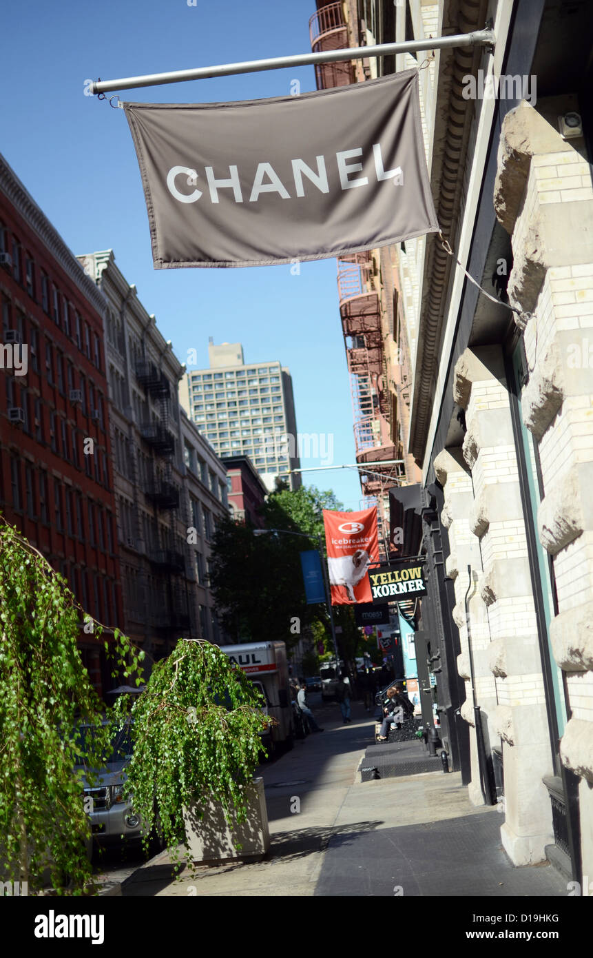 Chanel-Store in SoHo-Bereich Stockfoto