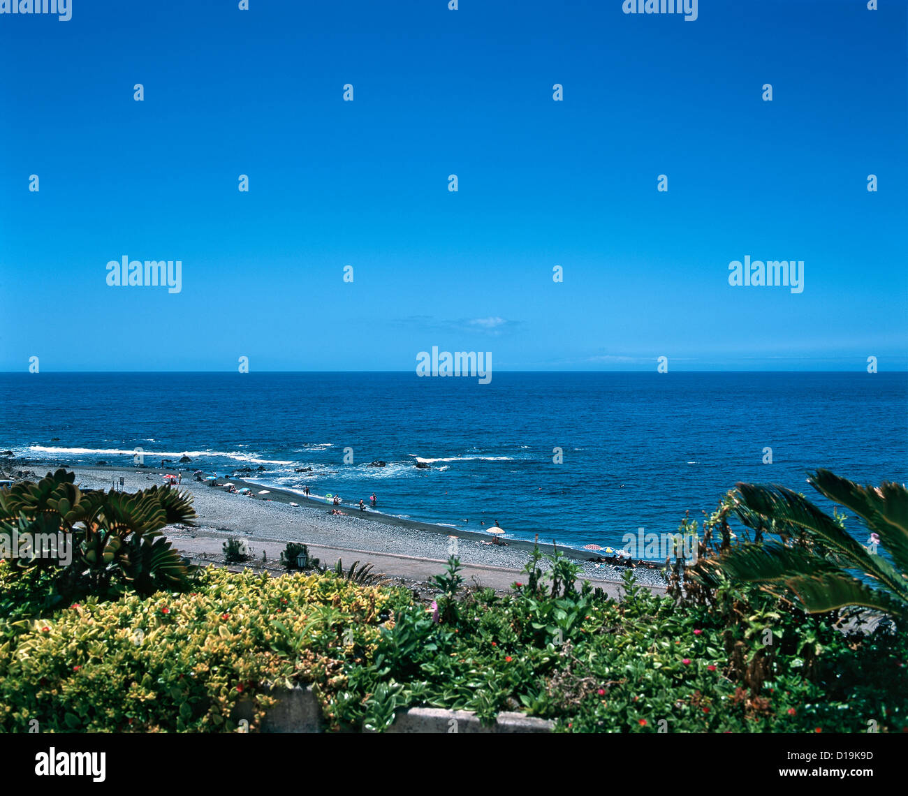 Strand von Valle Gran Rey, La Gomera, Kanarische Inseln, Spanien Stockfoto
