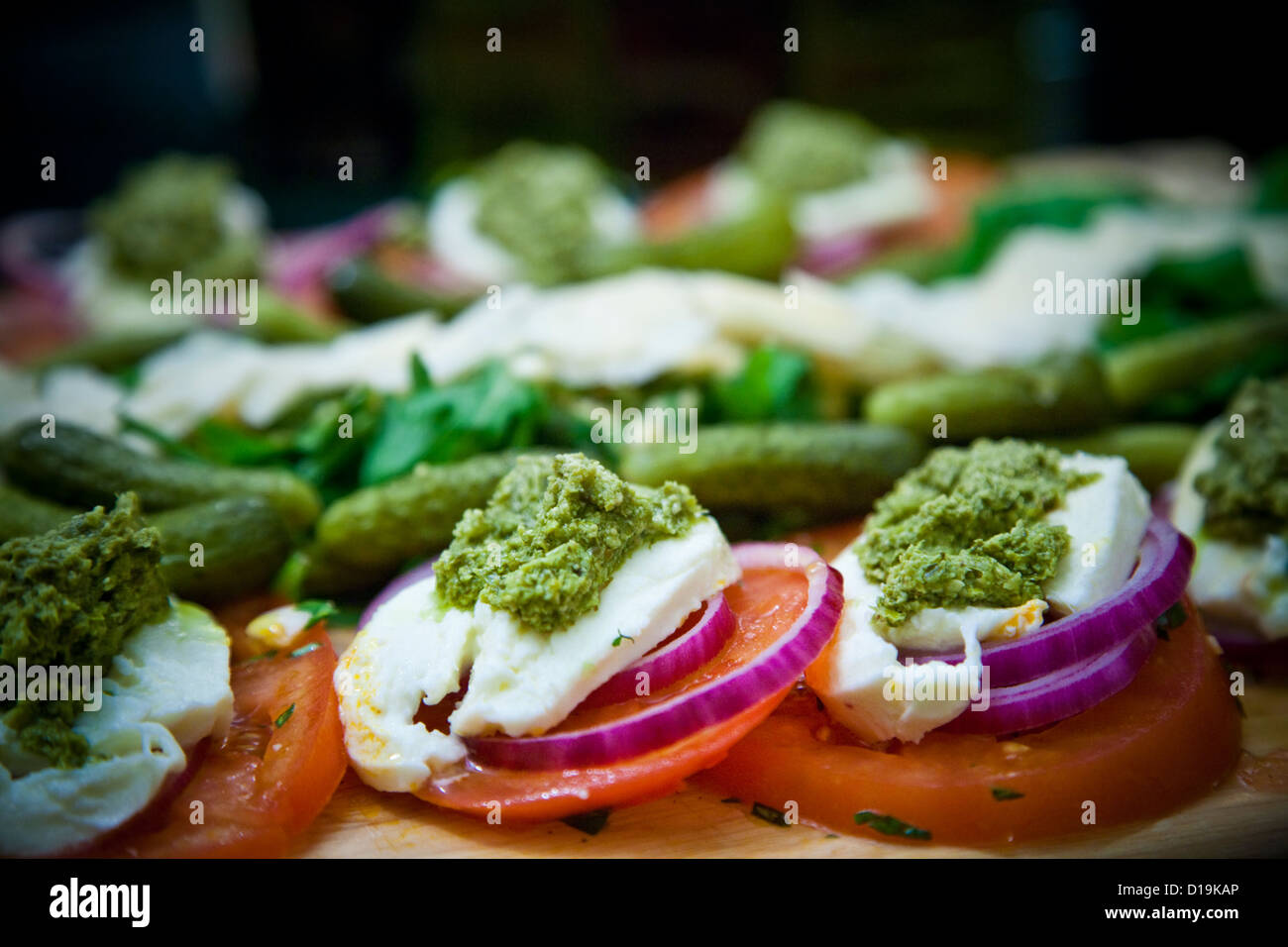 Italienische AntipastiTeller Stockfotografie Alamy