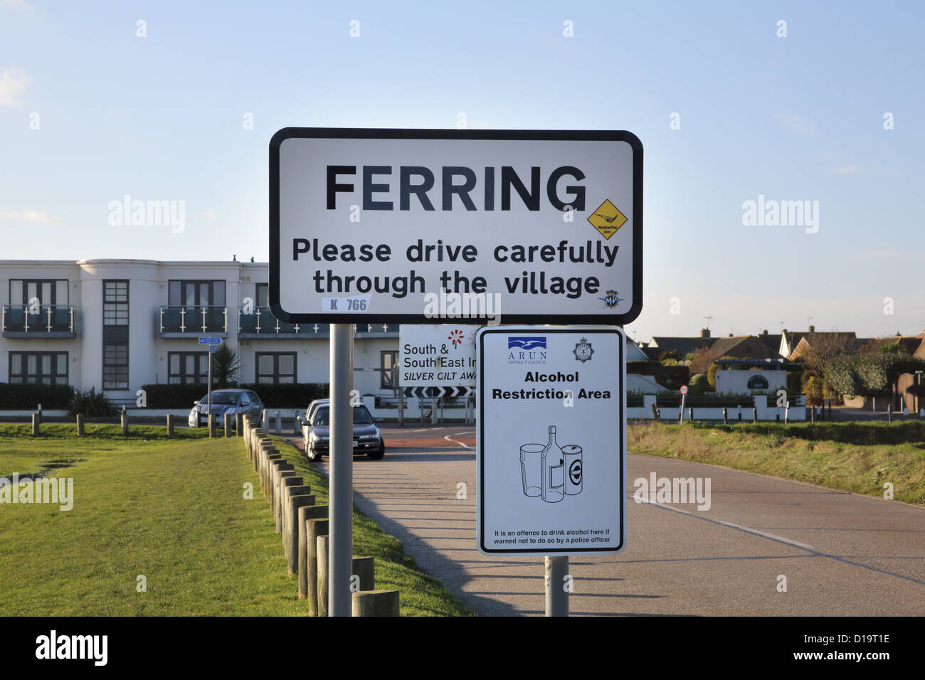 der Badeort von Ferring auf der Küste von sussex Stockfoto