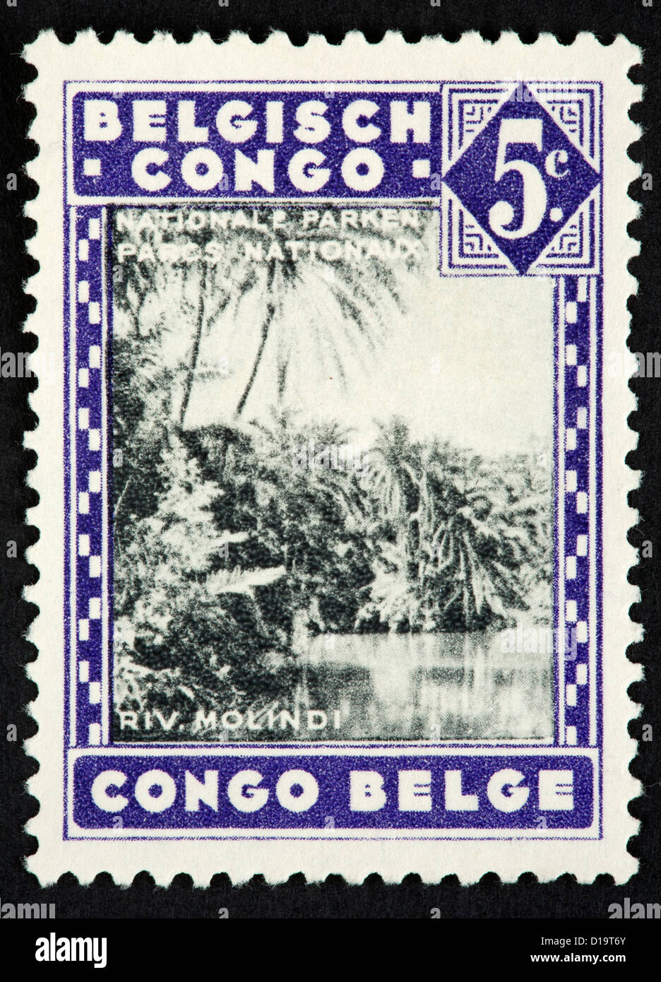 Belgisch-Kongo Briefmarke Stockfoto
