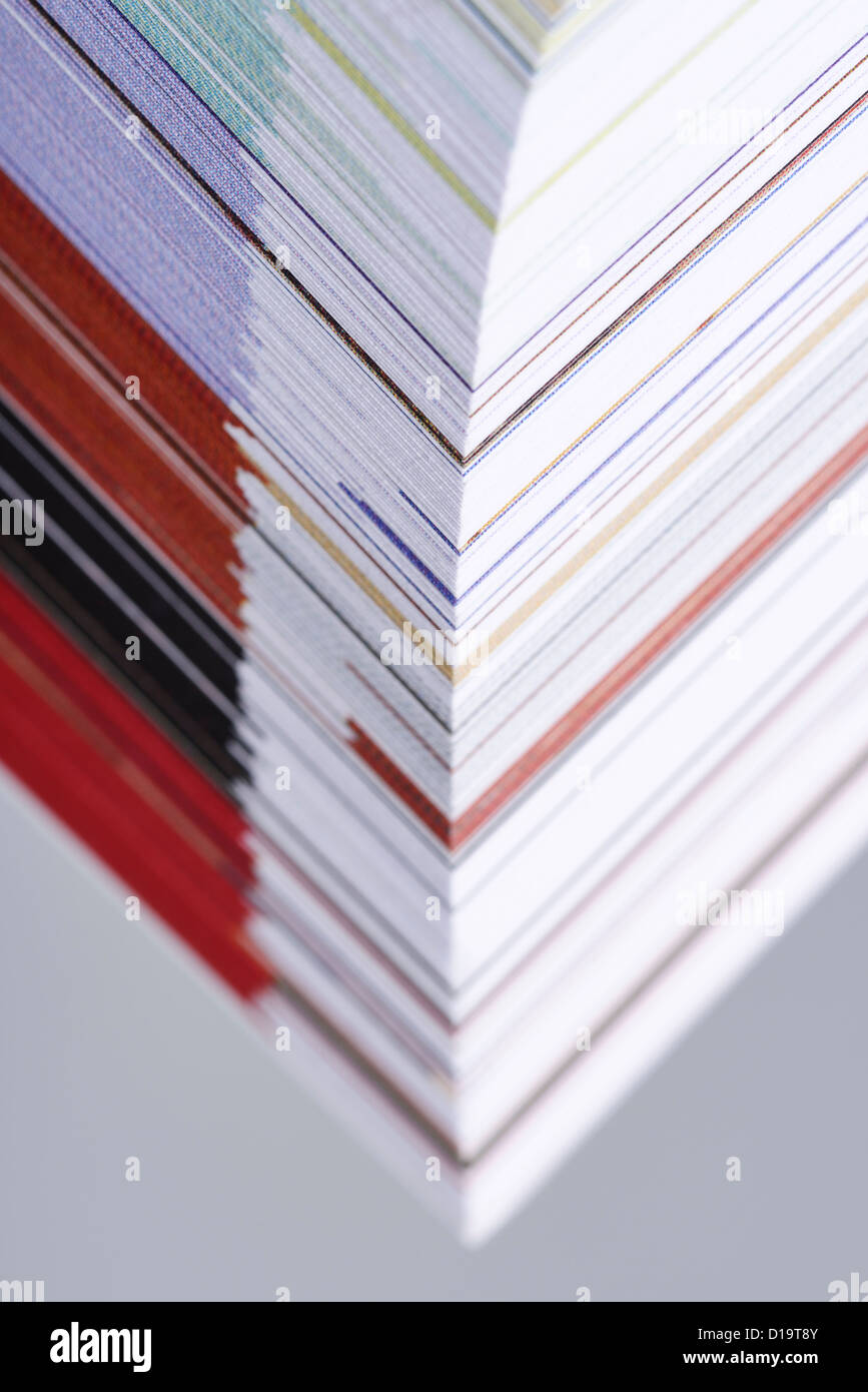 Makro Nahaufnahme Detail Seiten in einem Buch Stockfoto