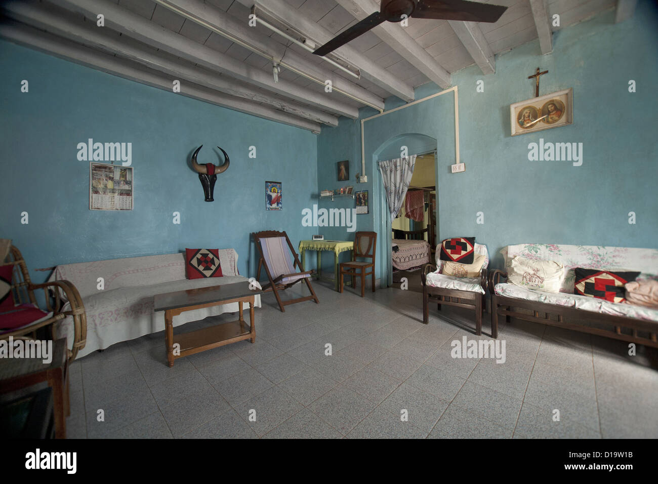 Katholischen Haus am Burgfelsen Karnatak, Indien Stockfoto