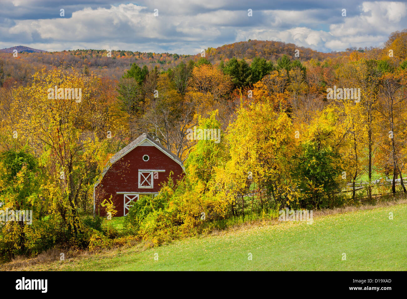 Eine Scheune im ländlichen Vermont in der Nähe von Woodstock. Stockfoto