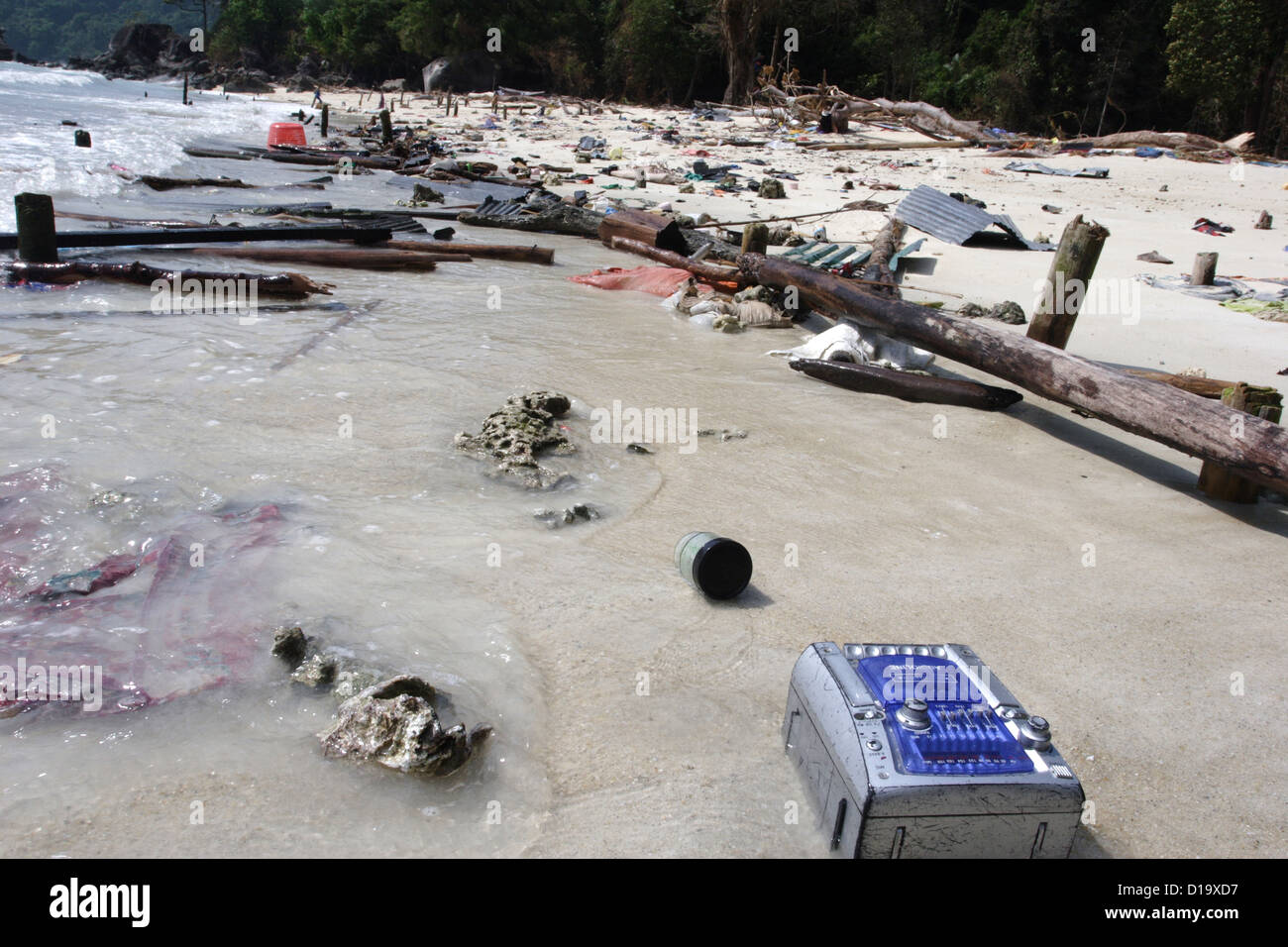 Bon Bay, das ehemalige Dorf Moken, Koh Surin Tai in Moo Koh Surin Marine National Park, Thailand Stockfoto