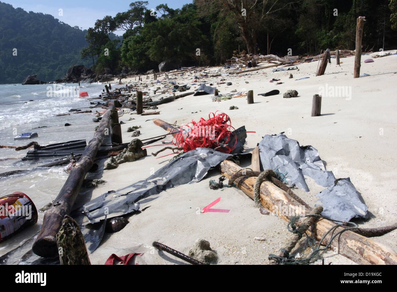 Bon Bay, das ehemalige Dorf Moken, Koh Surin Tai in Moo Koh Surin Marine National Park, Thailand Stockfoto