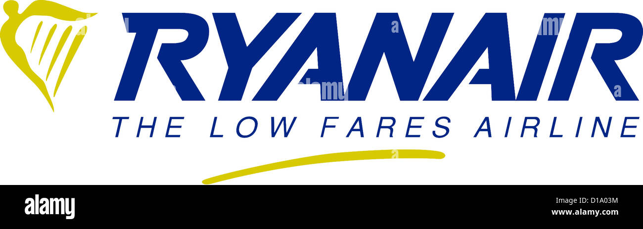 Logo der irischen Fluggesellschaft Ryanair mit Sitz in Dublin. Stockfoto