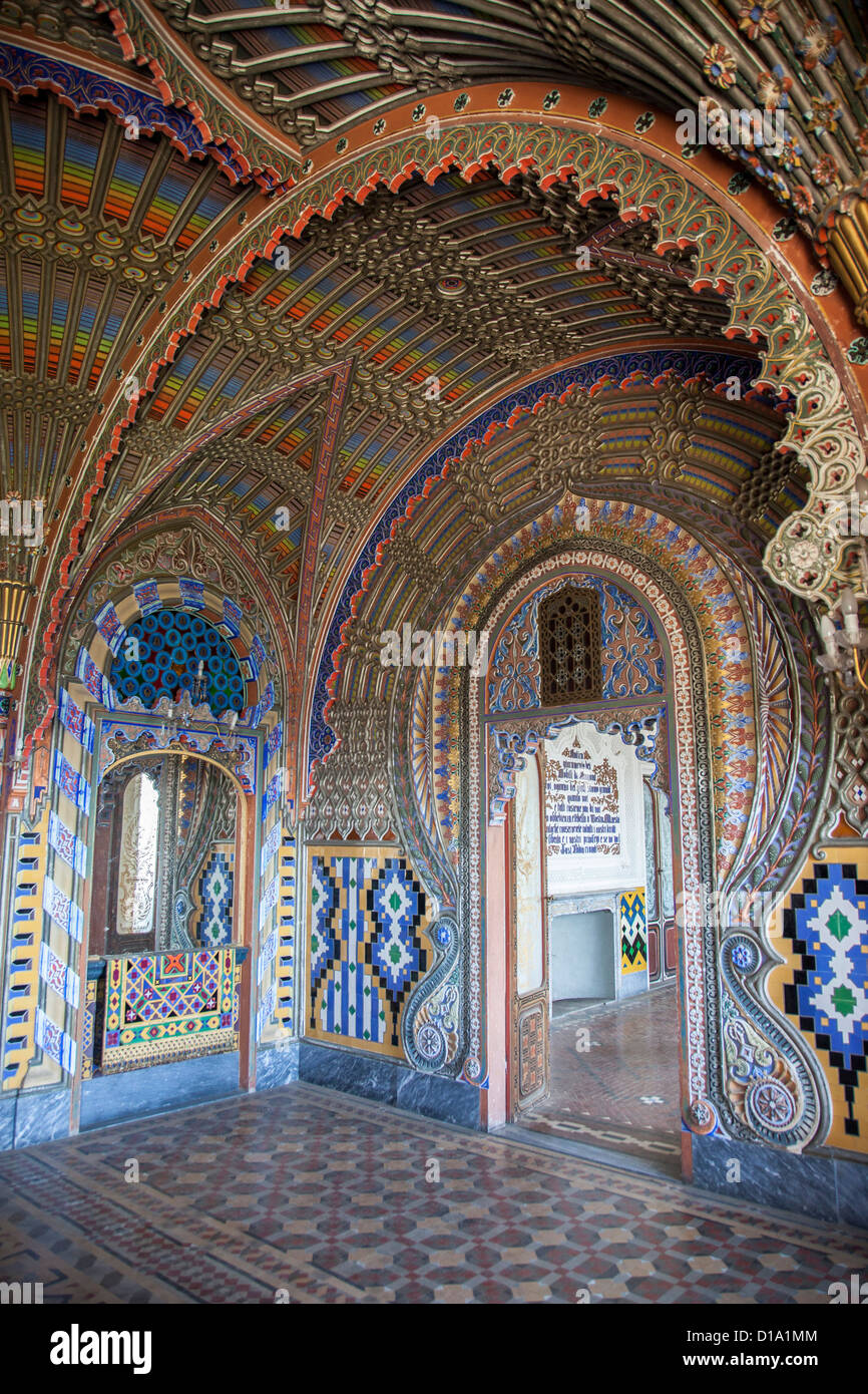 Italien, Toskana, Firenze, Reggello, Sammezzano Burg. Stockfoto