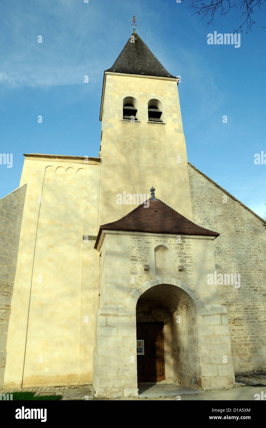 L'Église Saint-Vorles ist eine romanische Kirche des zehnten Jahrhunderts. Chatillion Sur Seine. Frankreich. Stockfoto