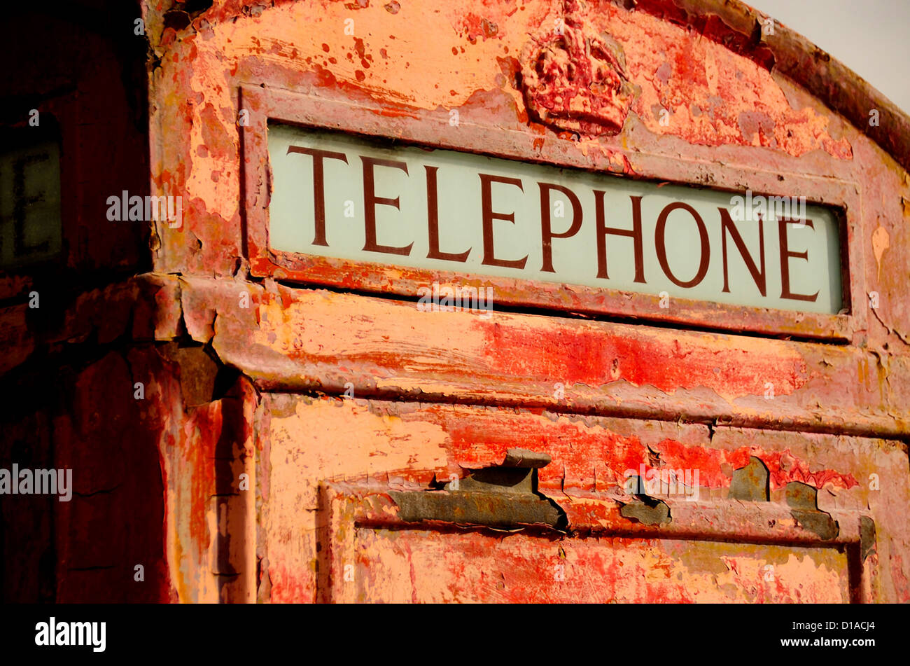 Eine britische Telefonzelle. Stockfoto