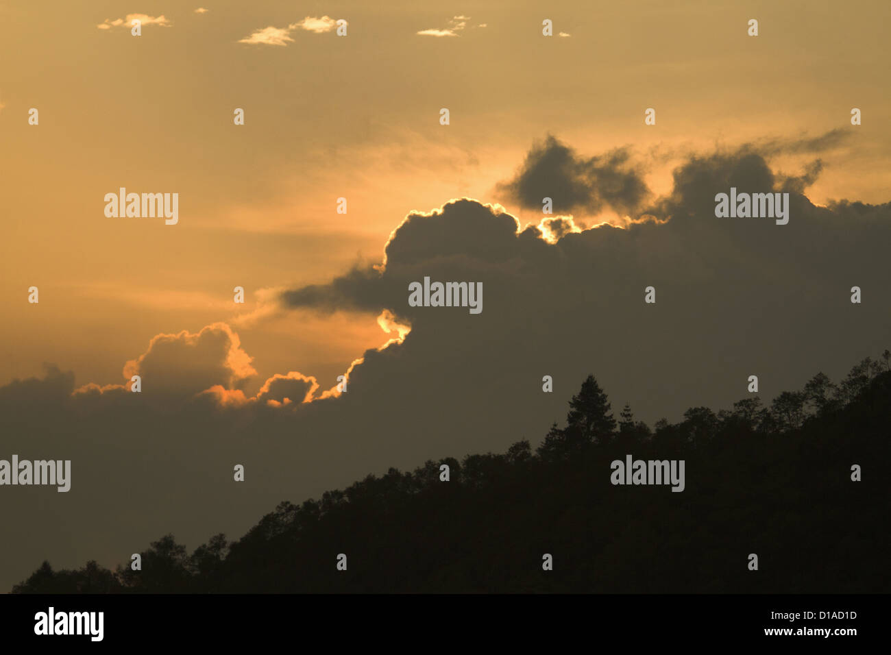 Sunrise, Arunachal Pradesh Stockfoto