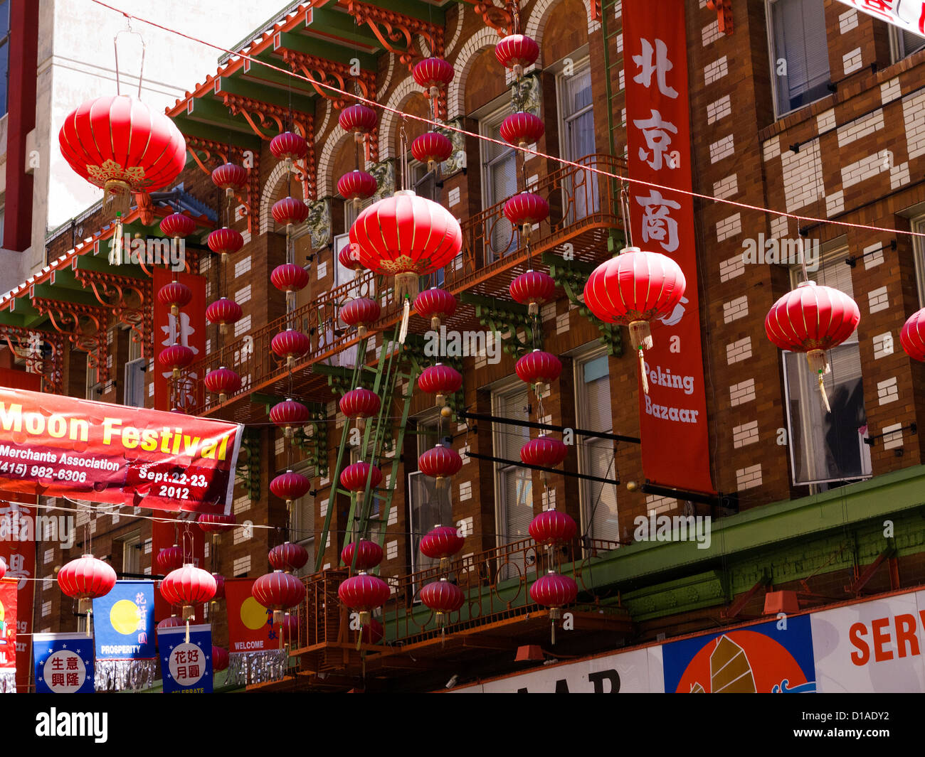 Geschäftige Chinatown von San Francisco Kalifornien, USA Stockfoto