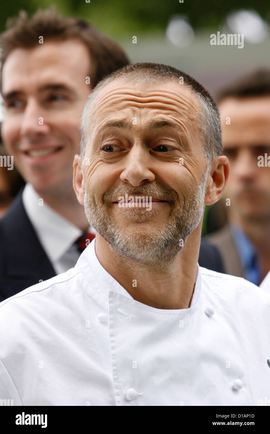 Porträt von Michelin-Sternekoch Michel Roux Jr. Stockfoto