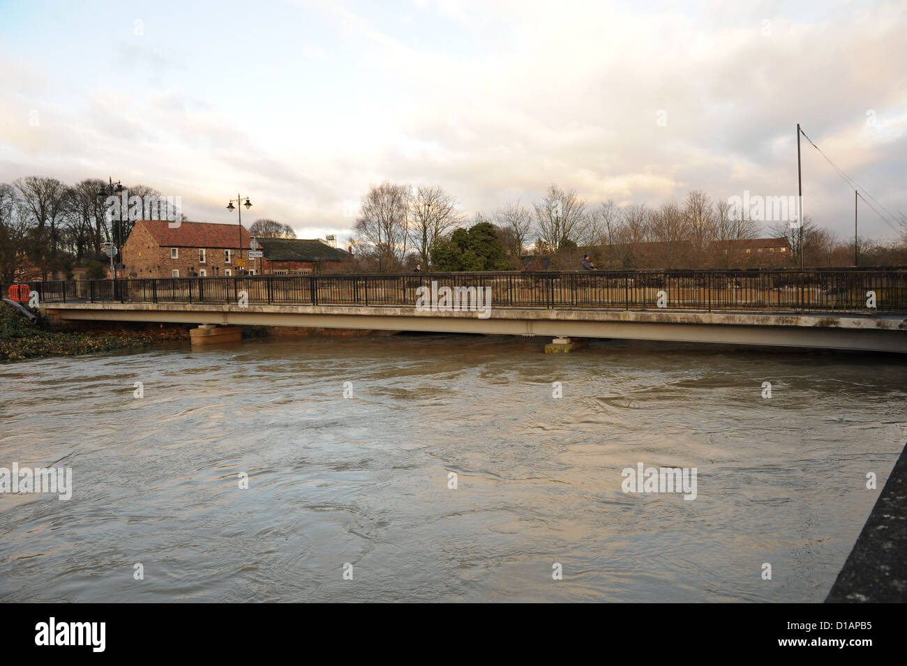 Überschwemmungen in Norton bei Derwent, North Yorkshire, Dezember 2012 Stockfoto