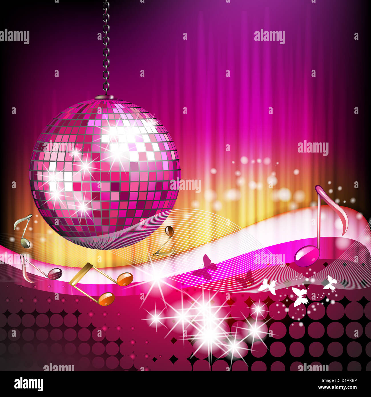 Glänzende Discokugel Im Sankt-Hut Stockbild - Bild von nachtklub