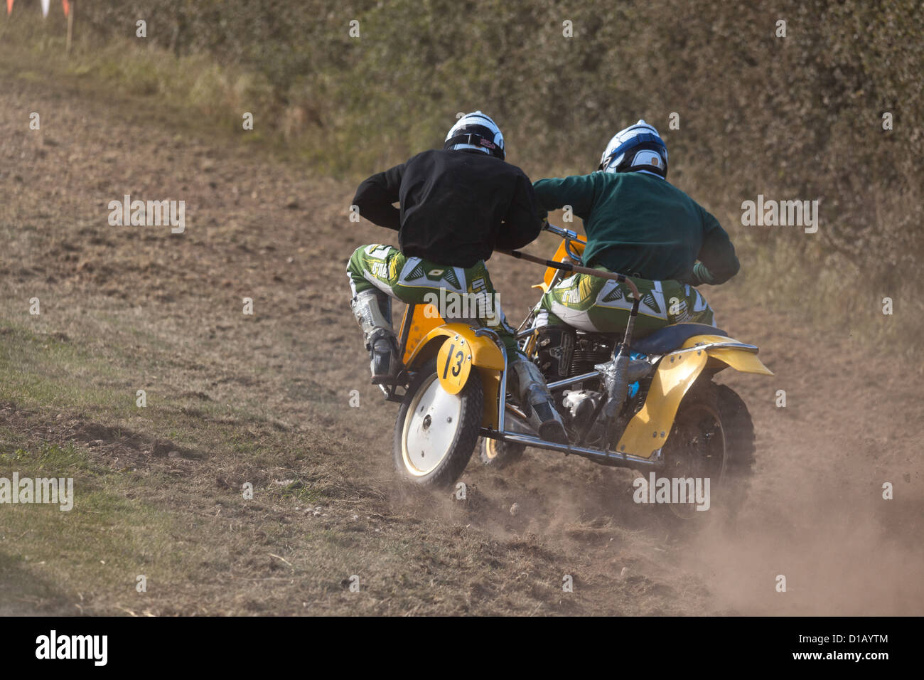 Seitenwagen Motocross beim Goodwood Revival Stockfoto