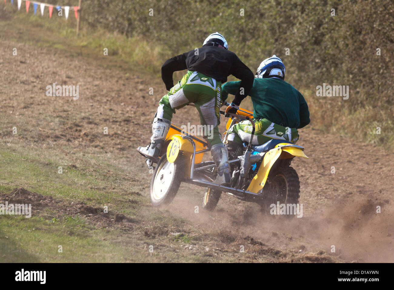 Seitenwagen Motocross beim Goodwood Revival Stockfoto