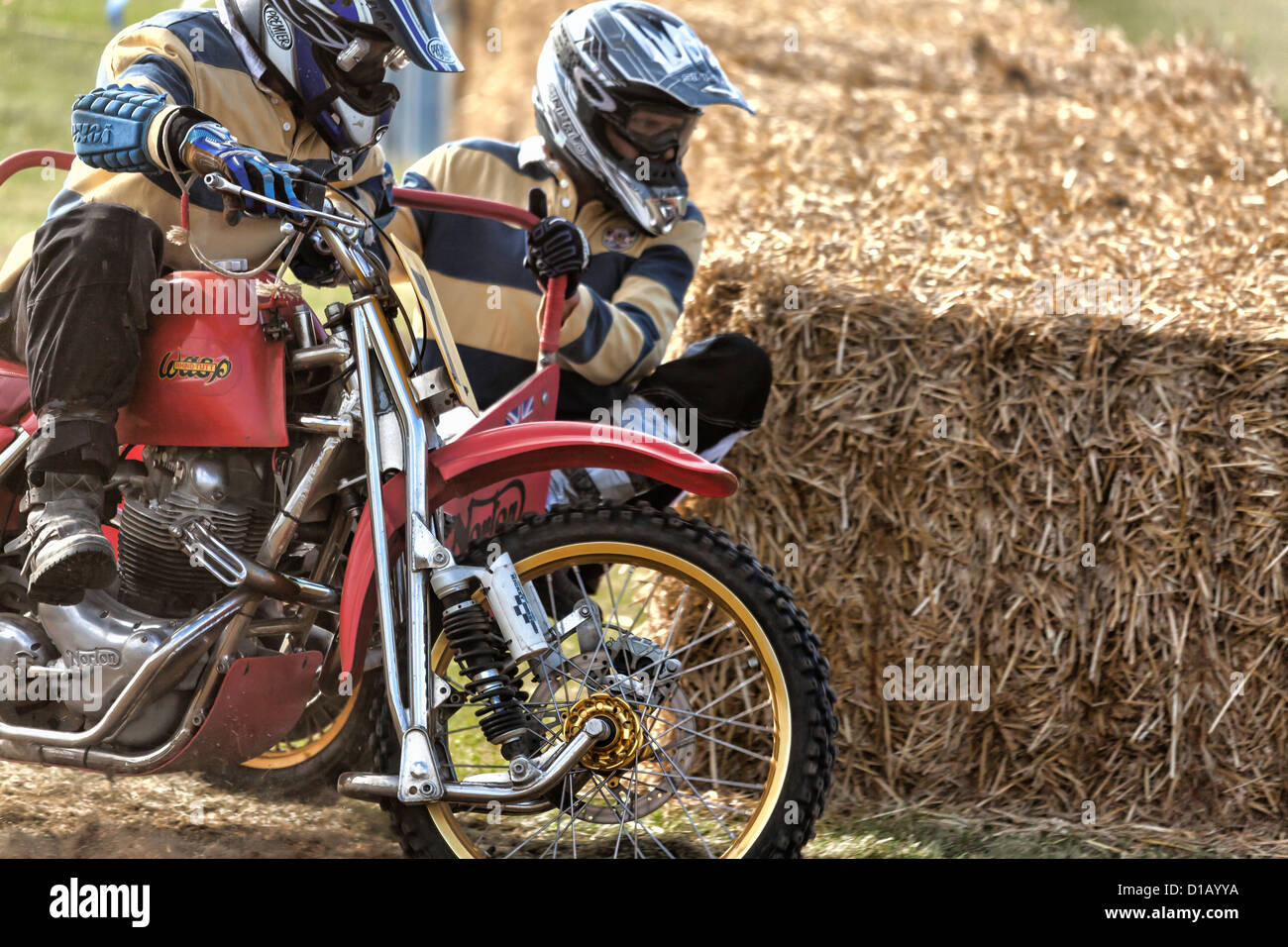 Seitenwagen Motocross beim Goodwood Revival Stockfoto