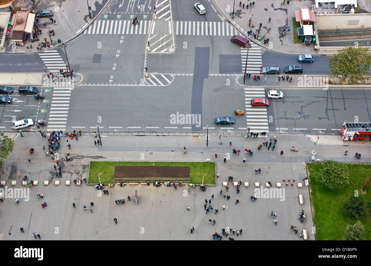 Stadtlandschaft entnommen Eiffel Tower Paris Frankreich Europa Stockfoto