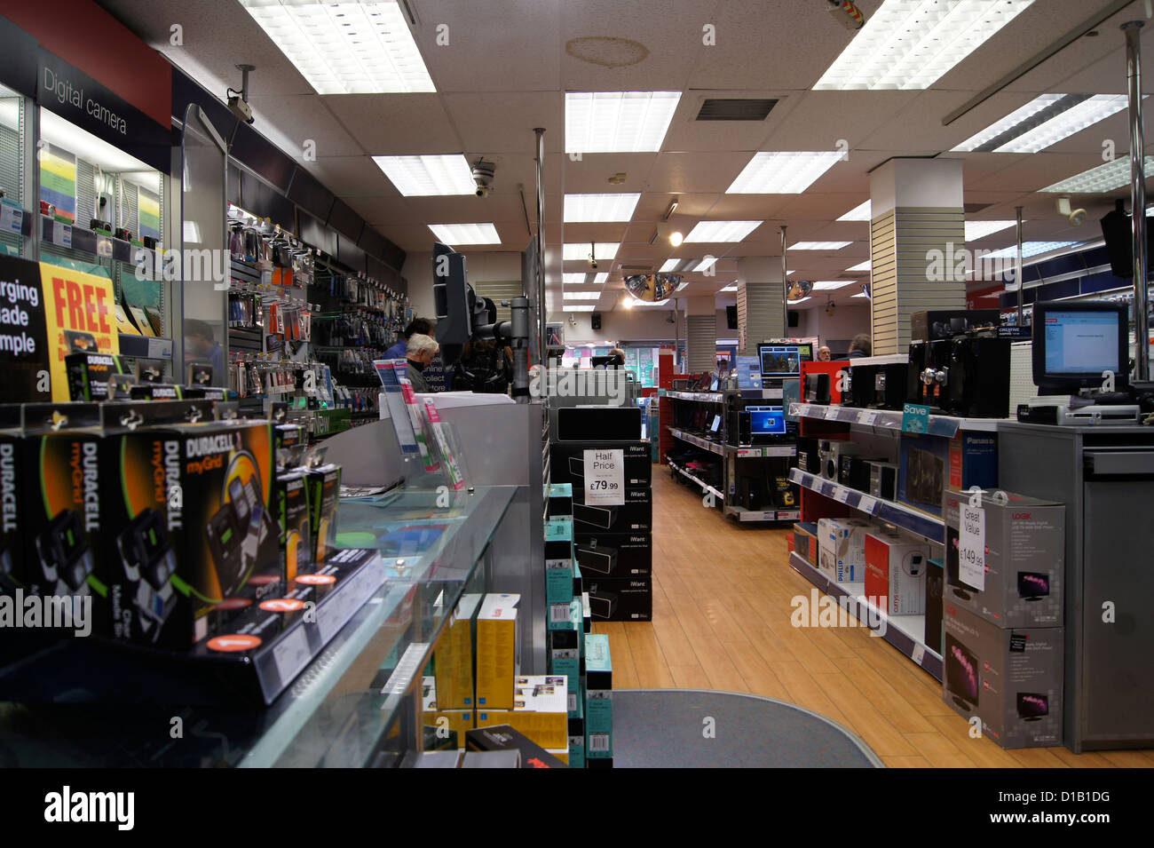 Innenraum eines elektrischen Stores Worthing West Sussex UK Stockfoto