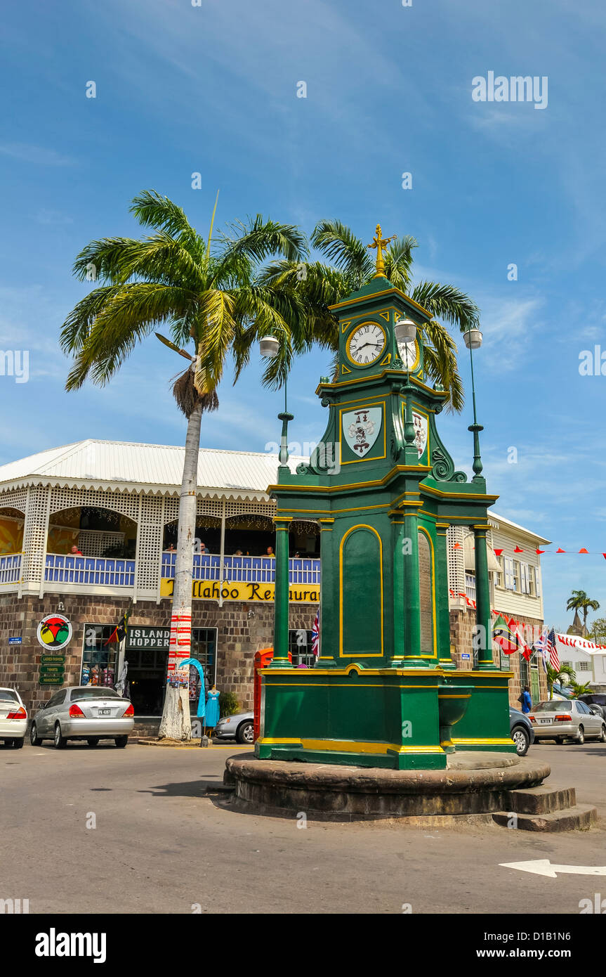 Basseterre; St. Kitts; Karibik-Insel Stockfoto