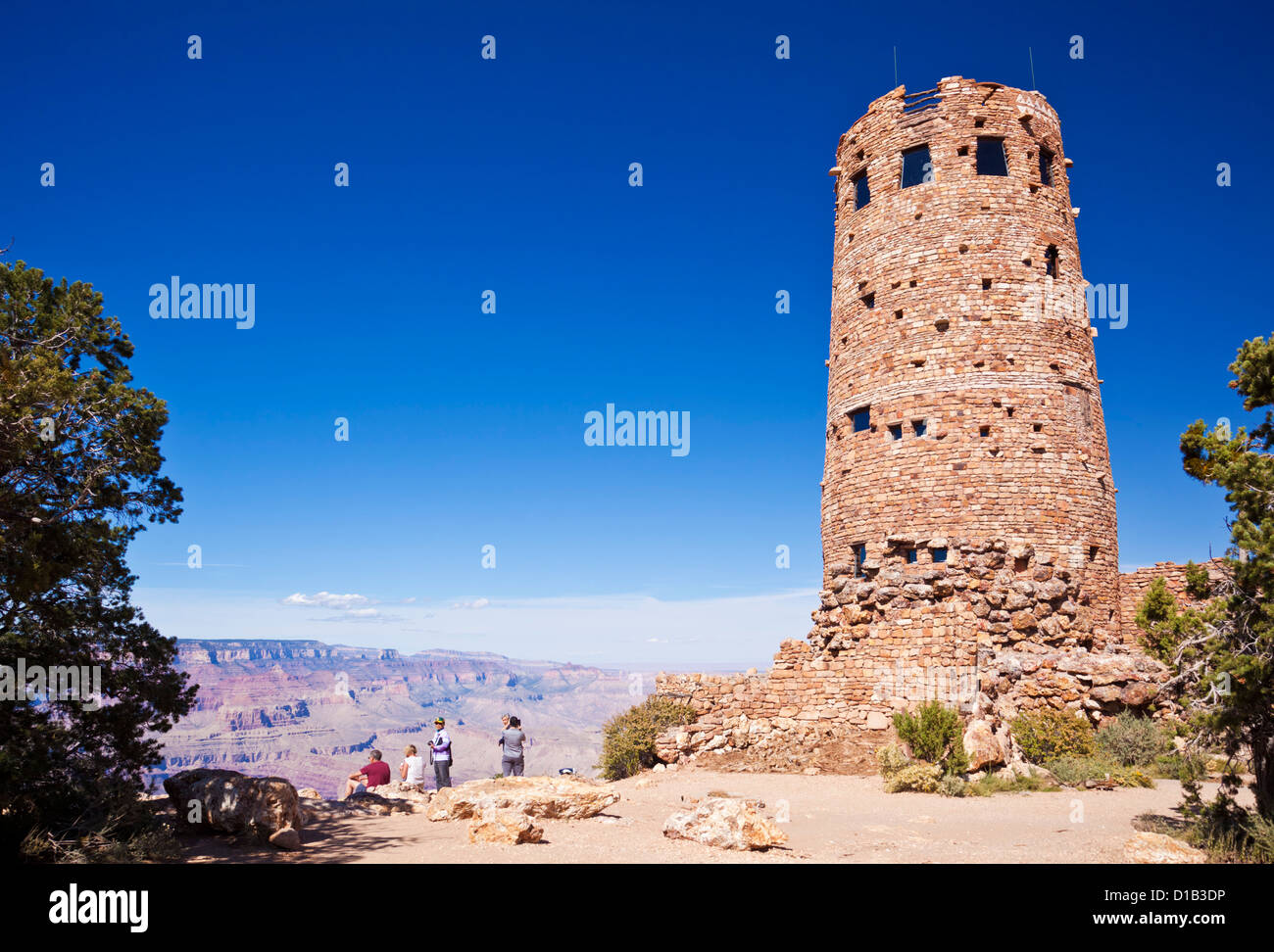 Desert View Watchtower, South Rim, Grand Canyon National Park, Arizona, USA Vereinigte Staaten von Amerika Stockfoto
