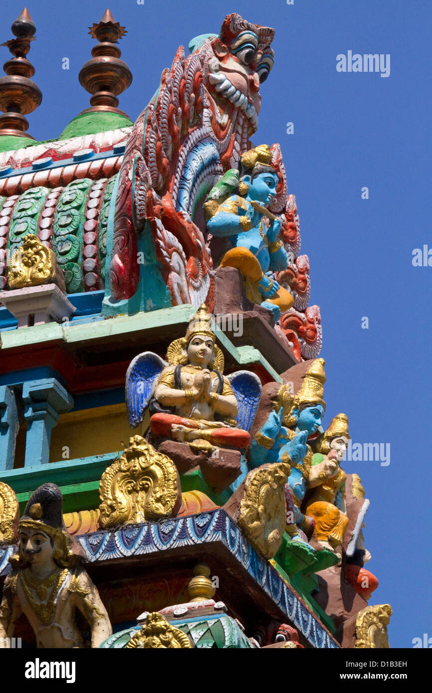 Hindu-Tempel in Yangon (Rangoon), Myanmar (Burma). Stockfoto