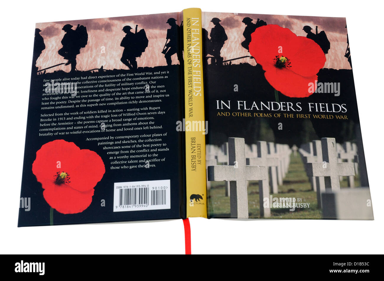 In Flanders Fields, eine Anthologie des ersten Weltkrieges Poesie Stockfoto