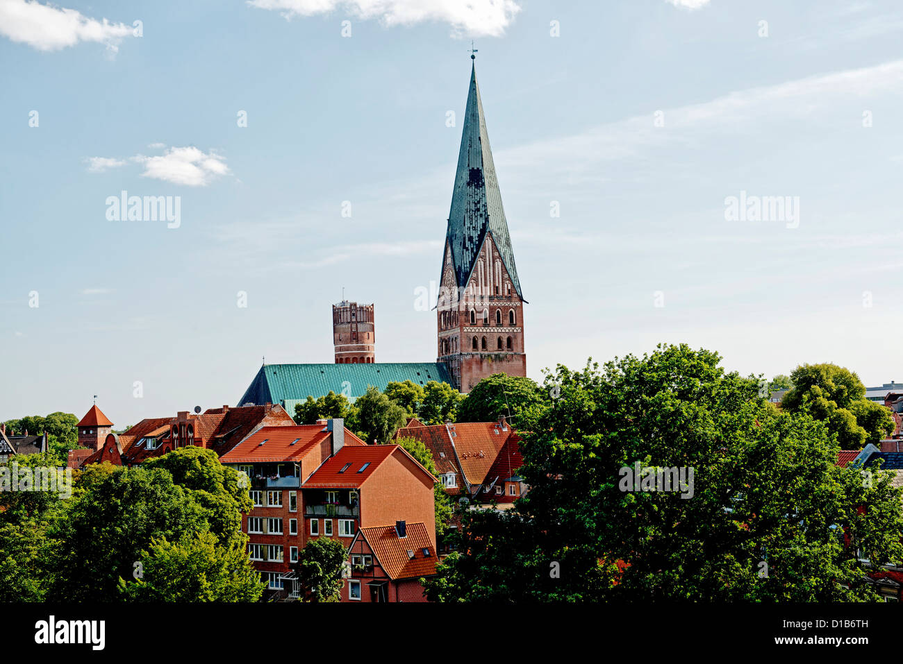 Ansicht von Lüneburg - St.-Johannis-Kirche Stockfoto