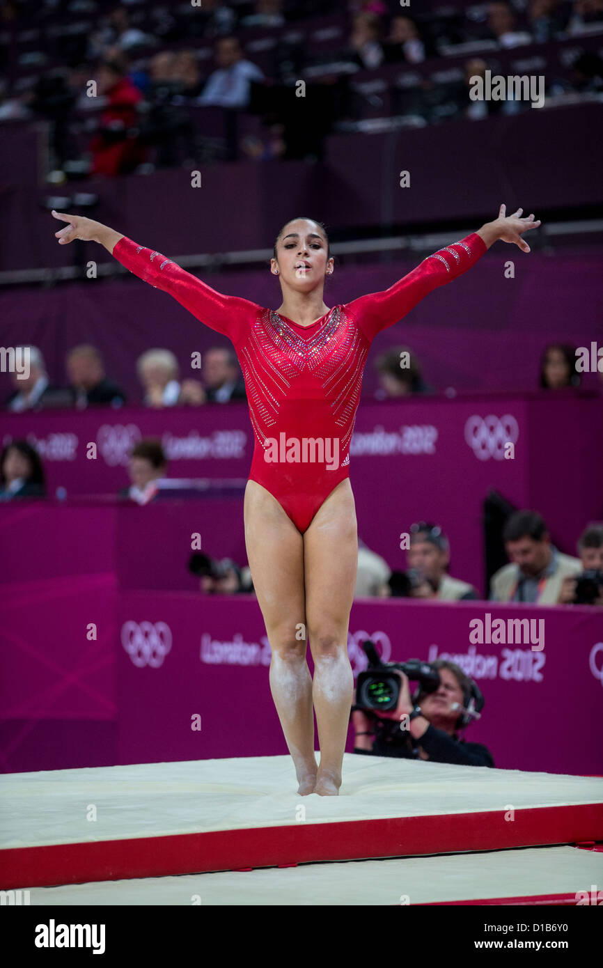 Alexandra Raisman Usa Konkurriert Auf Dem Schwebebalken Wahrend Der Frauen Gymnastik Team Finale Bei Den Olympischen Sommerspielen 2012 Stockfotografie Alamy