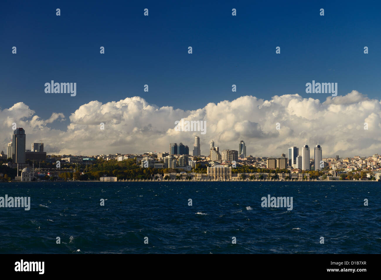 Dolmabahce Palast im Stadtteil von Istanbul Türkei Besiktas vom Bosporus Stockfoto