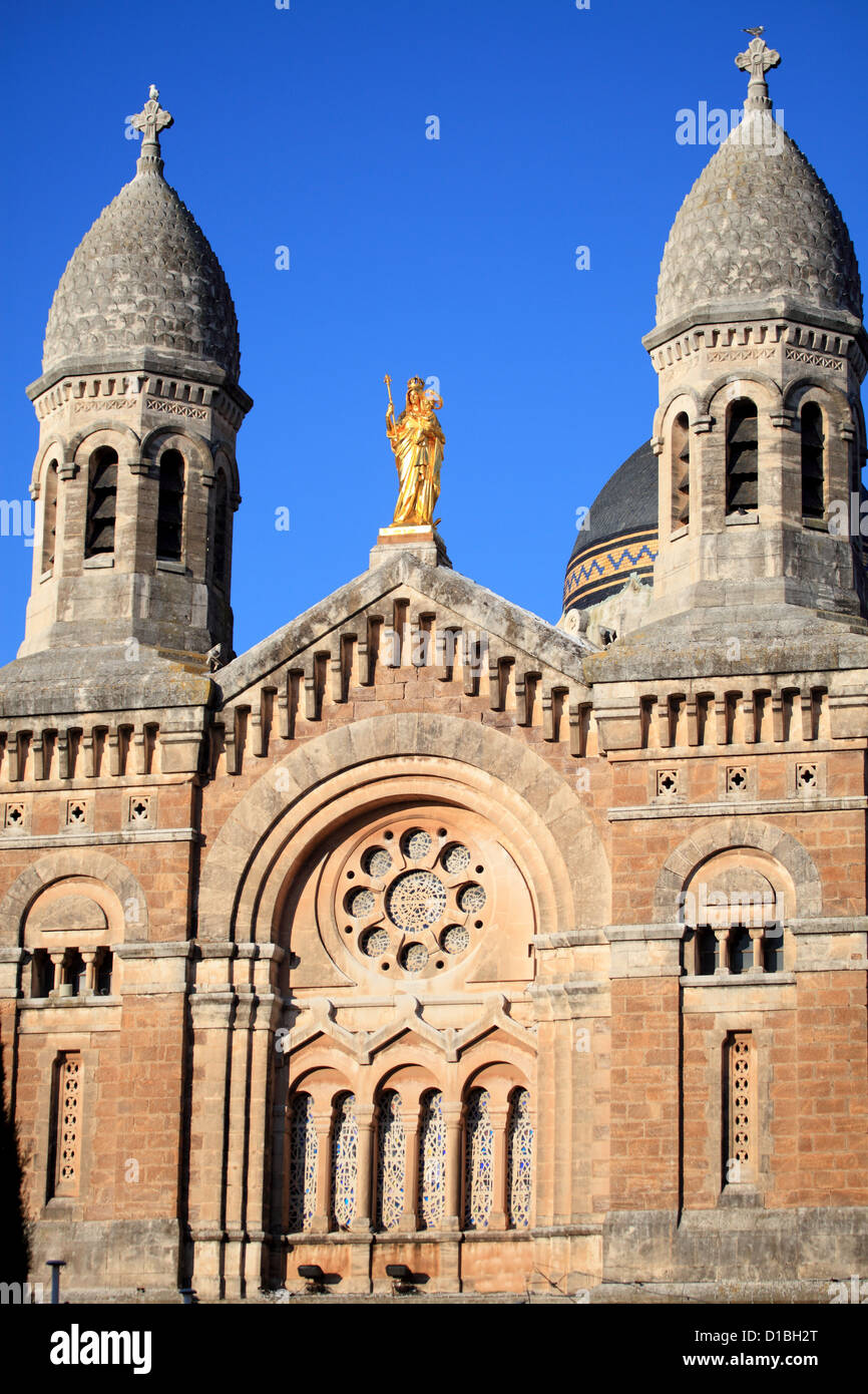 Die Stadt Saint Raphael und die Kirche Notre Dame Victoire byzantinischen Stil Stockfoto
